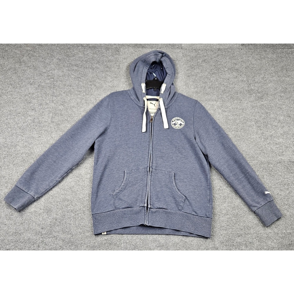 Puma Womens XL Blue Heather Full Zip Hoodie Authentic Sporting Goods Sweatshirt